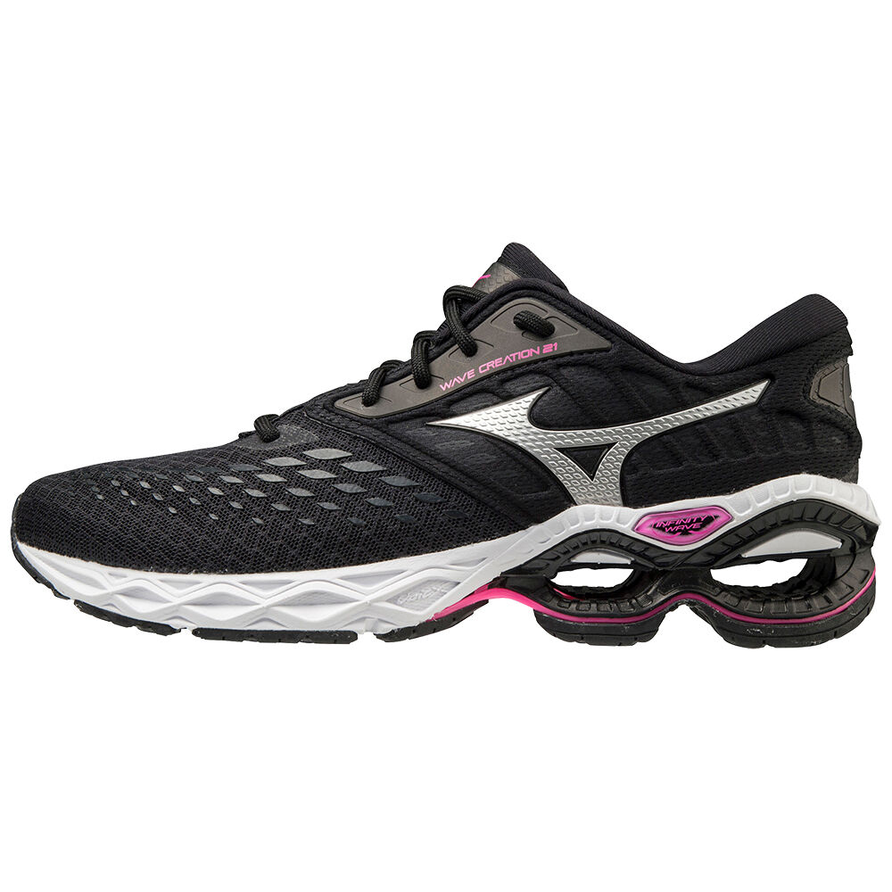 Zapatillas Running Mizuno Wave Creation 21 Mujer Negras/Rosas España SOEY-84723